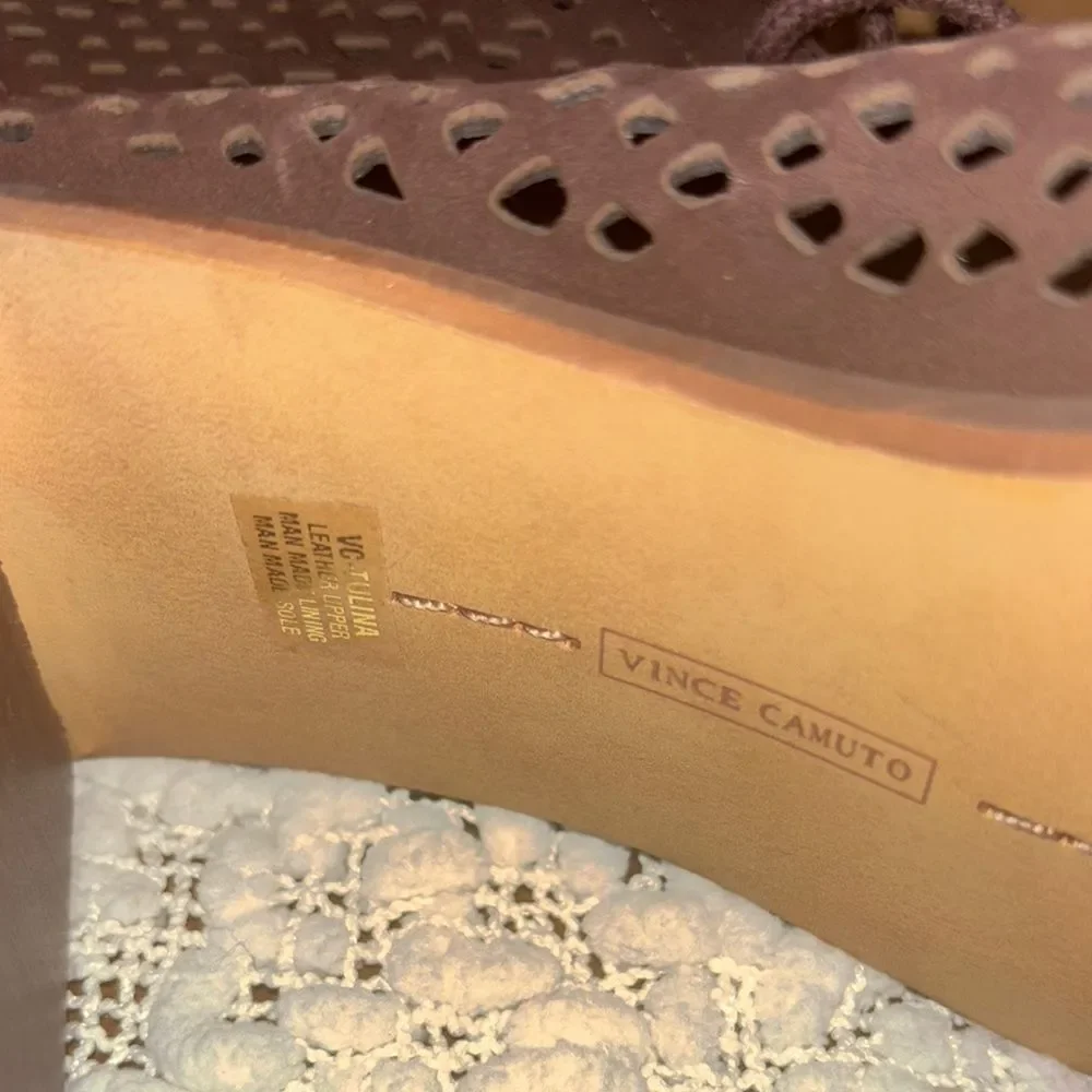 Vince Camuto Brown‎ Heeled Perforated Booties